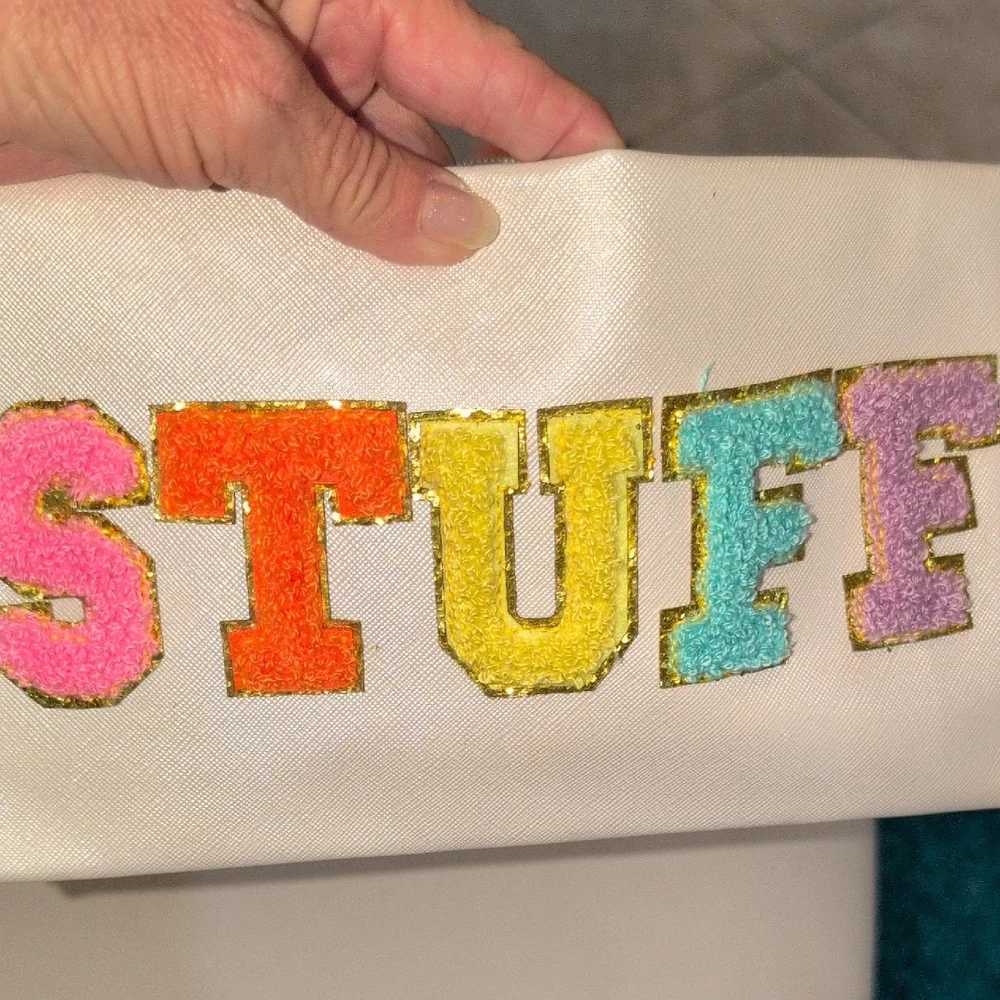 Colorful 'STUFF' Cosmetic Bag